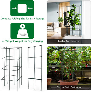 39 インチ メタル ガーデン トレリス (4 個パック)